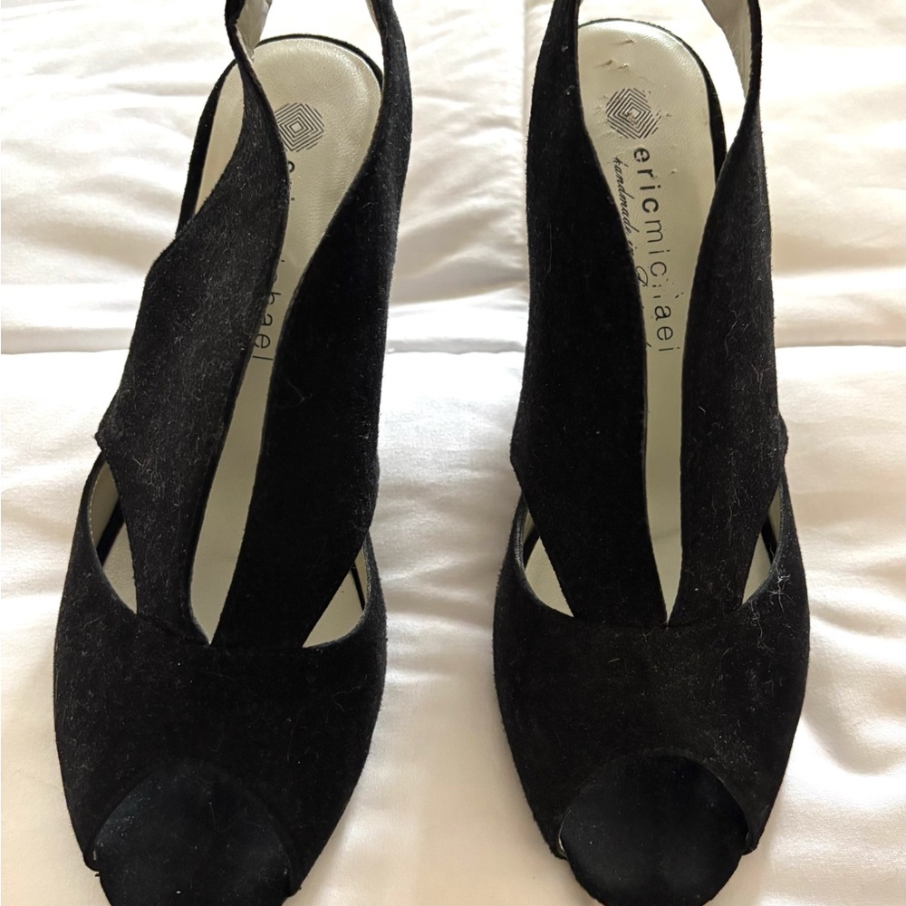 Eric Michael Black Slingback Heels